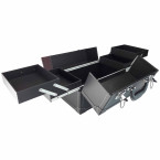 Mallette "Neis" Noire aluminium Extension de Cils Manucure Onglerie déplacement Domicile