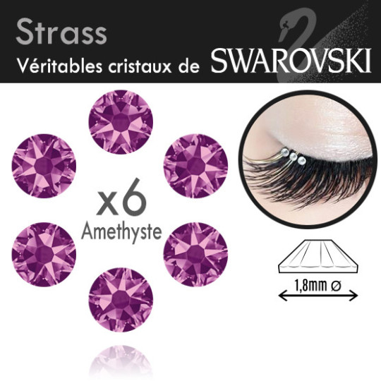 Strass swarowski pour extension de cils onglerie 8 couleurs cristal pierre brillant