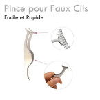 Pince pour Faux Cils - Pose Facile et Rapide