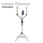 Lampe GLAMCOR MULTIMEDIA pour extension de cils double lampe aucune ombre adaptateur smartphone