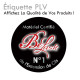 Etiquette PLV