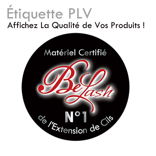 Etiquette PLV autocollante extension de cils sticker