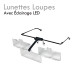 Lunettes Loupes avec éclairage LED pour extension de cils