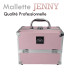 Mallette Rose"Jenny" aluminium extension de cils manucure onglerie soins à domicile