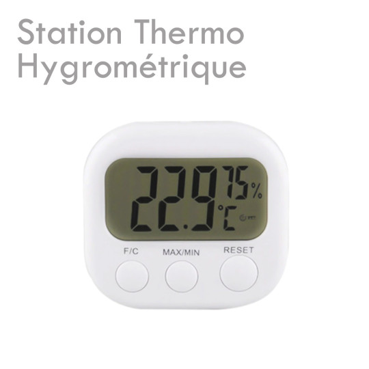 Station Thermo-Hygrométrique mesurer maîtriser température humidité colle