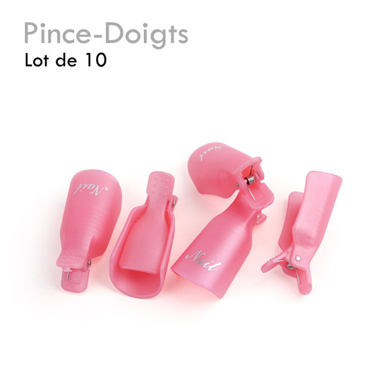 10 Pinces Doigts onglerie manicure vernis semi permanent retirer