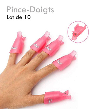 10 Pinces Doigts onglerie manicure vernis semi permanent retirer