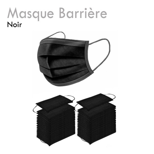 Masque de Protection noir confortable respirant filtrant