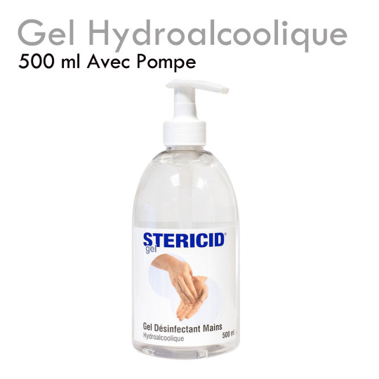 Gel Hydroalcoolique désinfection mains hygiène bactéricide virucide