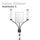 Lampe GLAMCOR MULTIMEDIA X extension cils vlog tik tok double lampe  orientable  smartphone tablette