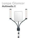 Lampe GLAMCOR MULTIMEDIA X extension cils vlog tik tok double lampe  orientable  smartphone tablette Lampe GLAMCOR MULTIMEDIA X extension cils vlog tik tok double lampe  orientable  smartphone tablette