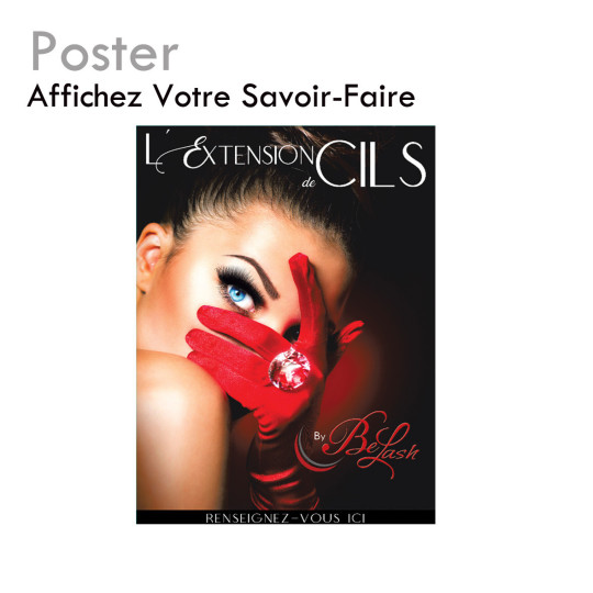 Affiche extension de cils - Poster - Matériel professionnel - Publicité - Fournisseur haute qualité