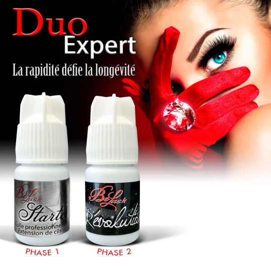 Duo Expert - La Colle Parfaite pour Extension de Cil - 2 Phases de prise pour une Tenue Extrême 