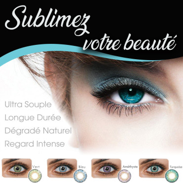 Lentilles de Couleur  pour sublimer votre extension de cils : Améthyste (Violet) Bleu, Vert, Turquoise, Saphir ... 2