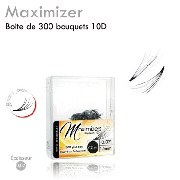 Bouquets Préfaits Maximizer 10D en boîte pour l'Extension de Cils Volume Russe prêt à poser , des Fans toujours Parfaits