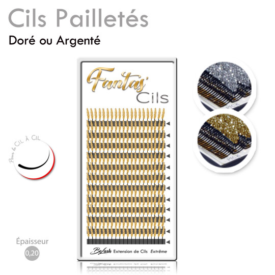 Extension de cils pointe pailletée pour orner de Lumière vos Poses Originales pour les Fêtes