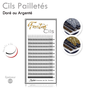 Extension de cils pointe pailletée pour orner de Lumière vos Poses Originales pour les Fêtes