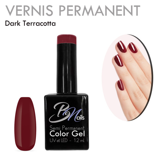 Vernis Semi Permanent Ultra Haute Tenue et Couvrance Optimale. Couleur Tendance Rouge Foncé Cerise - Meilleur Qualité