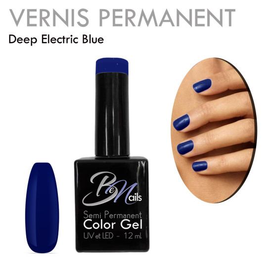 Vernis Semi Permanent Ultra Haute Tenue et Couvrance Optimale. Couleur Tendance bleu électrique - Meilleur Qualité