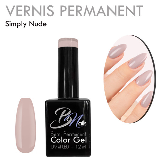 Vernis Semi Permanent Ultra Haute Tenue et Couvrance Optimale. Couleur Tendance Nude Clair Pastel - Meilleur Qualité