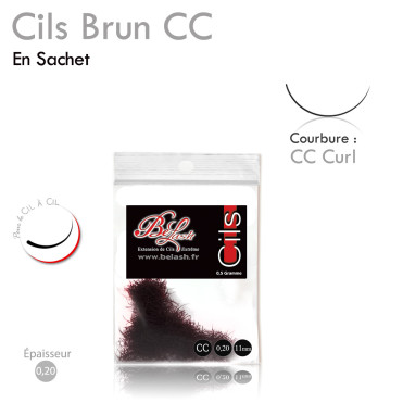 Sachet Cils Bruns CC curl pour Extension Cil à Cil idéak Carnation Claire