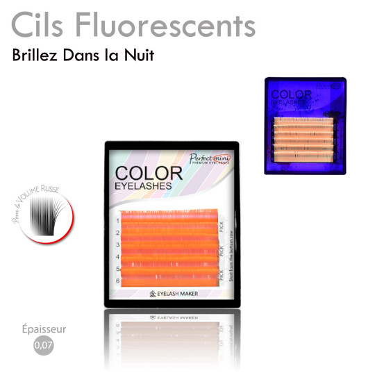 Mini Palette d'Extension de cils Fluo pour un Volume Russe Fantaisie Unique