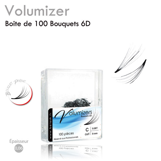 Boite De 100 Bouquets Préfaits Volumizer pour L'Extension de Cils Volume Russe Facile et Rapide