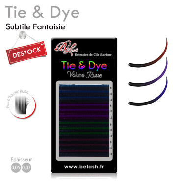 Tie & Dye 0.05 - 0.07 Extension de Cils Volume Russe Ombré Dégradé de Couleur Discrète Elégante et Subtile