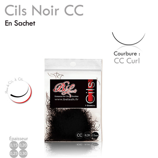 Sachet Cils en vrac 1Gr CC Curl pour Extension Cil à Cil