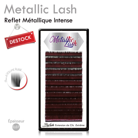 Metallic Lash Rouge pour Extension de cil Volume Russe reflet métallisé