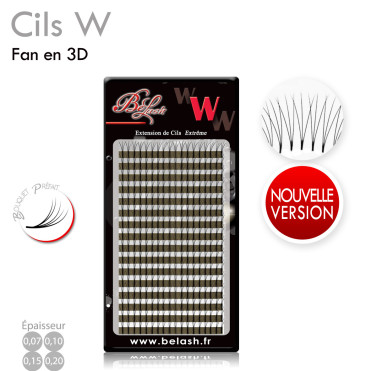 Palette W : Bouquets Préfaits 3D en W, pour Volume Russe Subtil ou Pose Hybride Rapide