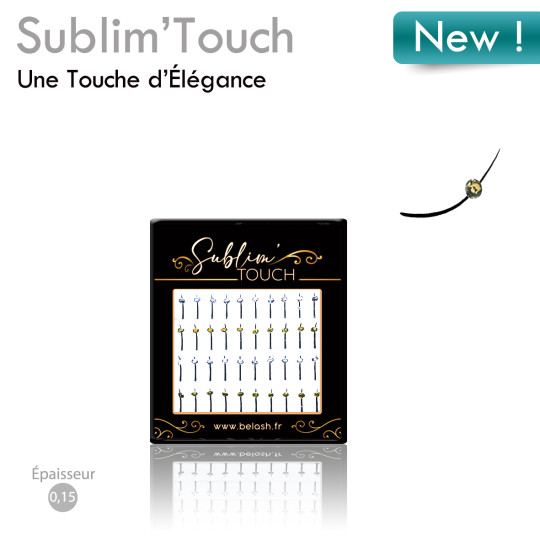 Sublim Touch Extensions de Cils avec Strass doré ou argenté pour une touche d'originalité tout en élégance
