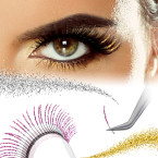 Extensions de Cils Fantaisie avec Paillettes sur les Pointes Extensions de Cils Fantaisie avec Paillettes sur les Pointes