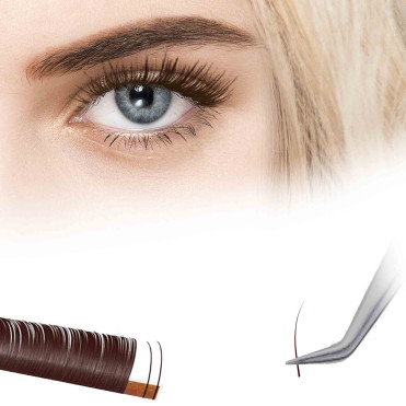 Mini Palette d'Extension de Cils Marron, Cils Brun pour un Cil à Cil effet Naturel 2