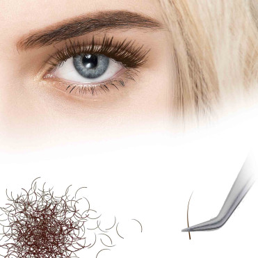 Sachet Cils Bruns C curl en vrac pour Extension Cil à Cil idéal carnation claire 2