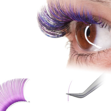 Palette d'Extensions de Cils Crazy Colors en Cil à Cil pour des Poses Flamboyantes, Magnifiques Couleurs en Palette MIX  0.20 2