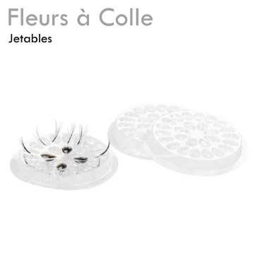 Fleur à Colle, support pour Goutte de Colle pour Extension de Cil Jetable avec ou sans Base Autocollante. Hygénique