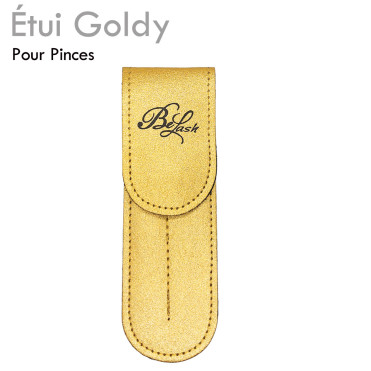 Pinces Goldy Magnifique étui pour Pinces Aura et Delphia, Extension de cils Volume russe cil à cil doré isoler éventails