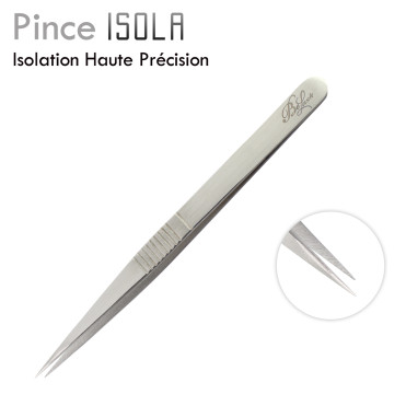 Pince Isola extension de cils droite isolation acier inoxydable haute précision