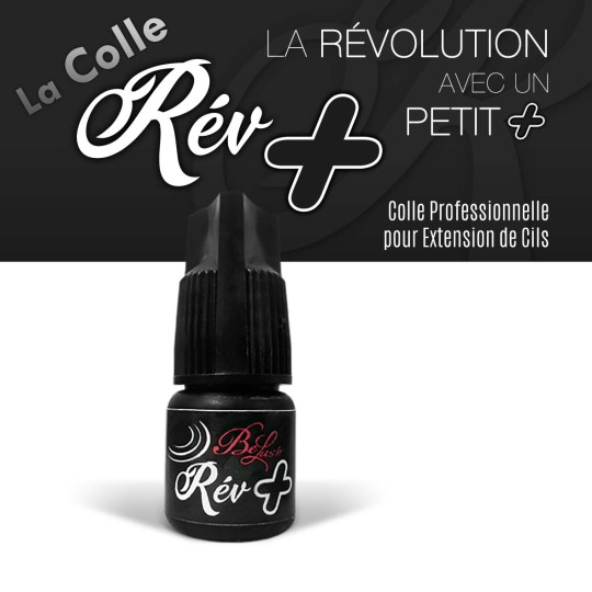 Colle Rev+ noir intense pour des Extensions de Cils très longue tenue, Excellente rétention pour cette nouvelle formule à prise