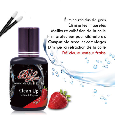 Clean Up pour nettoyer et préparer les Cils avant une pose d'Extension ou un Comblage. Augmente l'adhésion et assoupli la colle 2