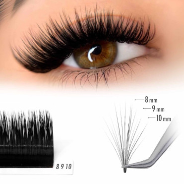 Glamour Secret Extensions de Cils avec dégradé de longueur. Effet Fluffy  Pose Ultra Féminine 2