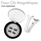Faux Cils magnétiques demi-bande ou bande complète, 2 aimants par bande, avec applicateur Faux Cils magnétiques demi-bande ou bande complète, 2 aimants par bande, avec applicateur