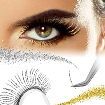 Extension de cils pointe pailletée pour orner de Lumière vos Poses Originales pour les Fêtes 2