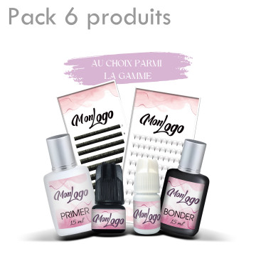 Produits personnalisables pour l'extensions de cils, produit à ma marque. Création de marque esthétique