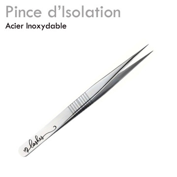 Pince Droite extension de cils droite isolation acier inoxydable haute précision pour marque blanche