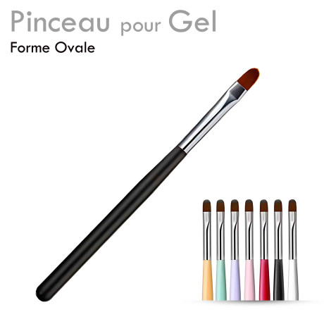 Pinceau Ovale pour Gel . Manucure sans débordement sur les cuticules