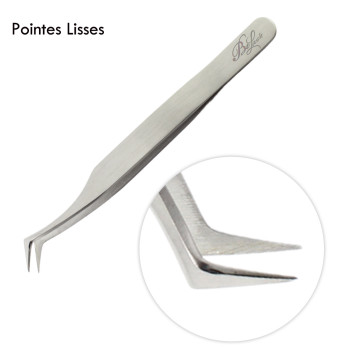 Pince Gloria extension de cils volume russe débutante création de bouquets facile courbée et pointes lisses