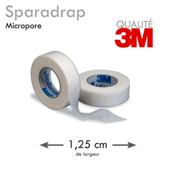 Sparadrap 3M extension de cils protège et isole les cils inférieurs hypoallergénique micropore 1.25