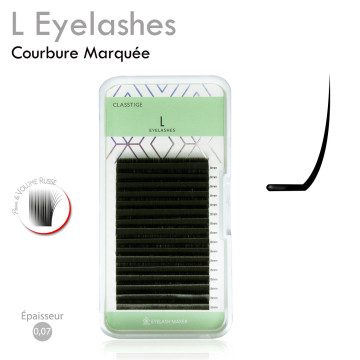 Cil forme L Pour Volume Russe, idéal pour cil tombant ou très Droit, ou effet Eyeliner